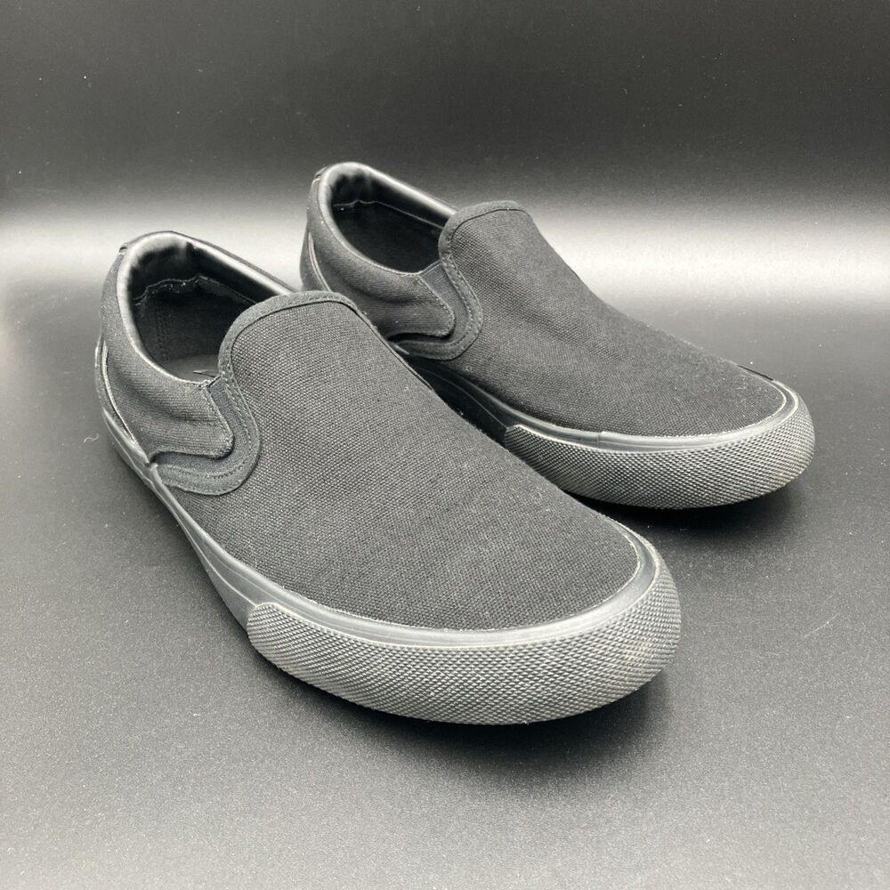 Hurley Arlo Slip On Skate Shoes Mens 9.5 Black No Lace Casual Sneakers